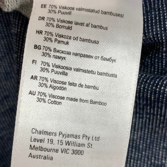 Chalmers Pyjamas Womens Harriet Sleeveless Jumpsuit Relaxed Fit Crop Blue Small - Picture 11 of 12